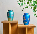 Tranquil Skies Butterfly Urn: Cerulean Blue image number 3