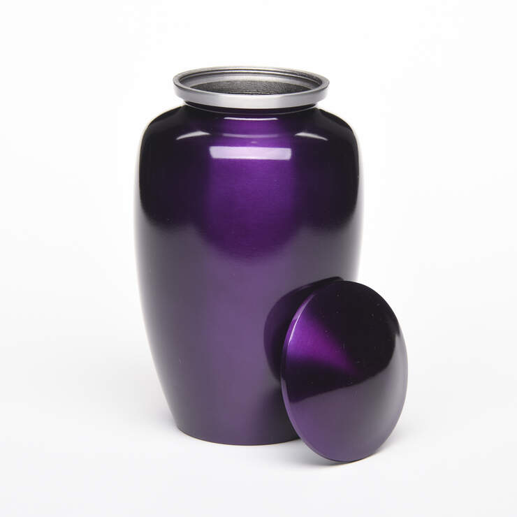 Classic Reflections Alloy Urn: Majestic Violet image number 2